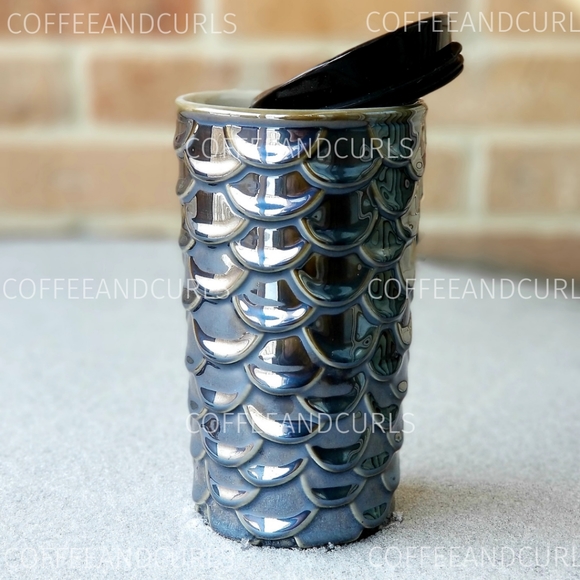 RARE SB Gun Metal Siren Scale Ceramic Tumbler NWT - Picture 3 of 6